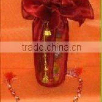 Organza wine bottle wrapper