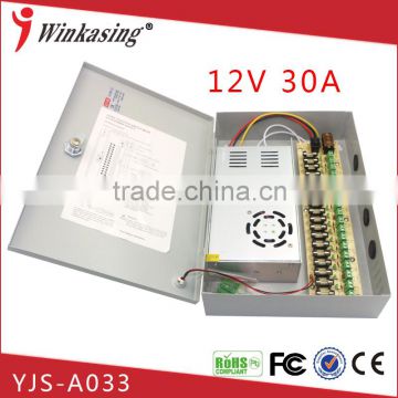 Best price high quality 18 CH switch pcu shunt filtering 12V 30A power supply box YJS-A033