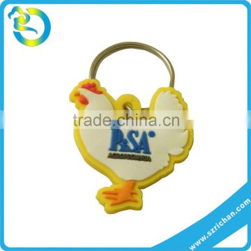 Promotional Gift 2D/3D Logo Effect Custom Soft Cocks PVC Keychain