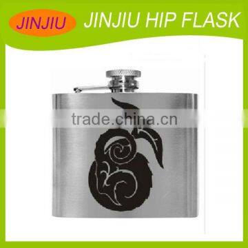russian hip flask stainless steel with silk-screen