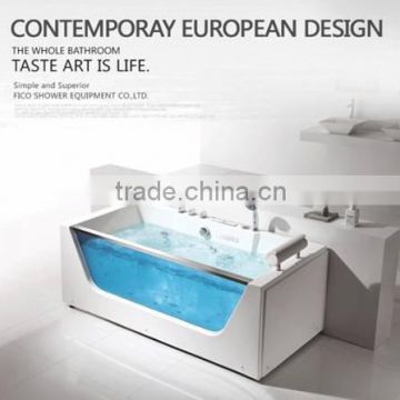 FICO FC-252 luxury safety glass bathtub ,jet whirlpool bat