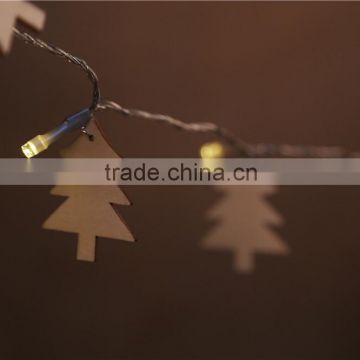 Lovely Wooden Christmas tree Decorative LED String Light for Christmas