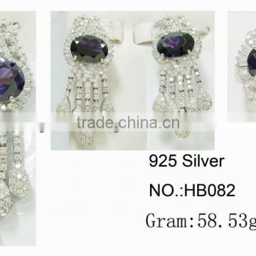 HB082 fashion jewelry 925 sterling silver bridal set,silver jewelry earrings&pendant&ring sets latest designs 2013