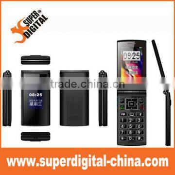 best 3g flip phone with double LCD screen 2.4 inch IML craft