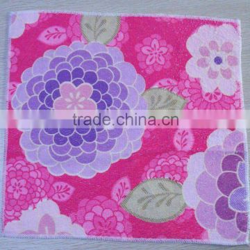 High Quality Microfiber Cloth w/Floral Printing