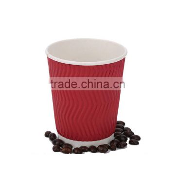 OEM logo eco-friendly printed ripple wall disposable coffee cups