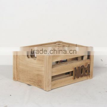 Vintage Antique wooden apple crates wood storage box with handle wholesale