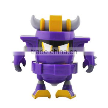 New design Robot OEM action figure toy, Purple Robot flexible action figure,Custo plastic movable action figure robot