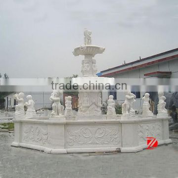 garden stone fountain with baby statue