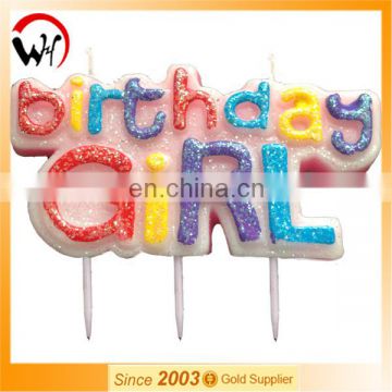 Shining Letter Happy Birthday Candle for girl
