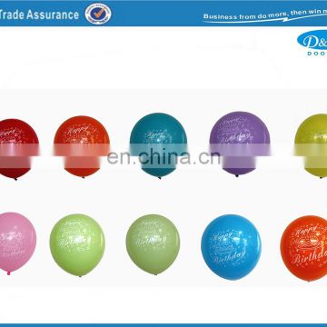Happy Birthday Printed 12inches Latex Party Balloons