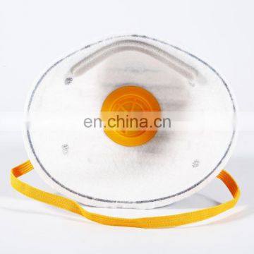 Nonwoven dust protecting cup respirator mask with valve
