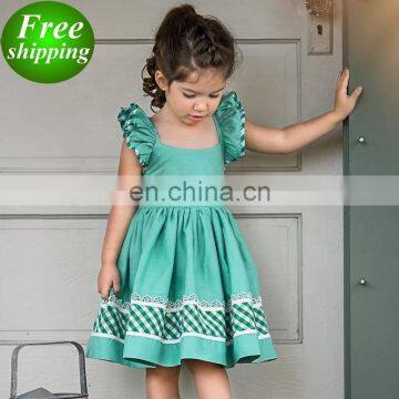 Factory sale various fly sleeve summer floral girls princess dress kids baby girls dresses