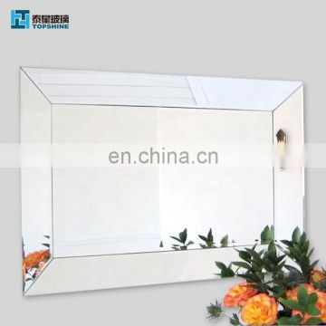 Frameless Rectangular Beveled glass mirror for Bathroom