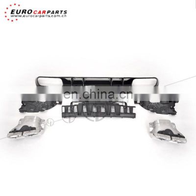 2019 year W205 c63  rear diffuser fit for C class w205 c63 2 door 4 door rear diffuser with tips