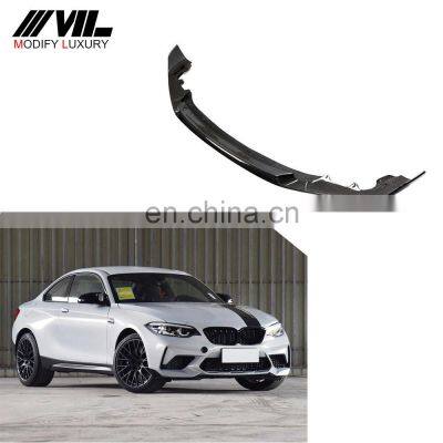 Modify Luxury 2Series Carbon Fiber Front Bumper Lip for BMW F87 M2 Competition Coupe 2-Door 2018-2020