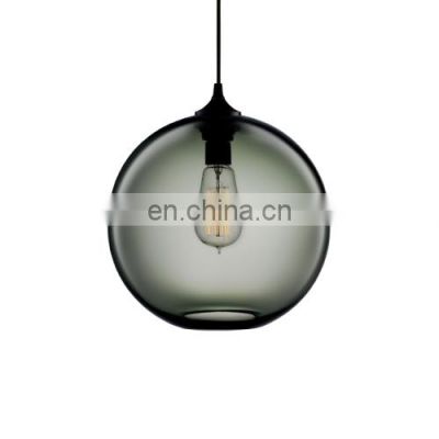 Tonghua Modern Glass Pendant Light Round Color Lamp Shell Home Decor LED Edison Bulb Hanging Chandelier