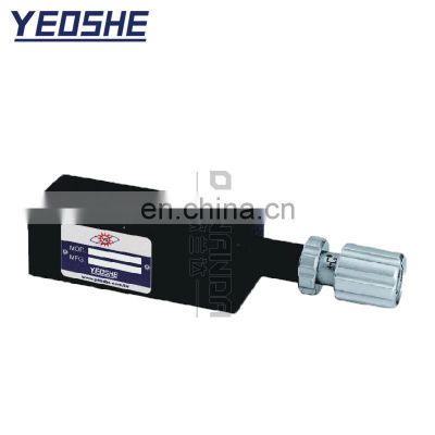 Taiwan hydraulic YEOSHE superimposed relief valve MRV-02P/03P/04P/06-P hydraulic pressure regulating valve