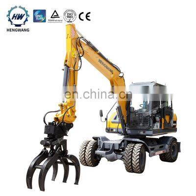 HWL80 8 Ton Bucket Excavator Wheel Excavator Driving Wheel 4 Wheel Excavator Hot Selling