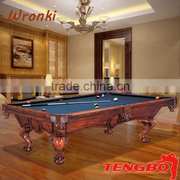 TBD-US-21 Wronki pool table carved multi game table for adult