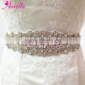 Crystal and Rhinestone Beaded Bridal Dress Belt and Sashes Wedding