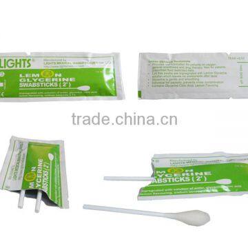 Disposable Medical Lemon Gycerine Swabstick