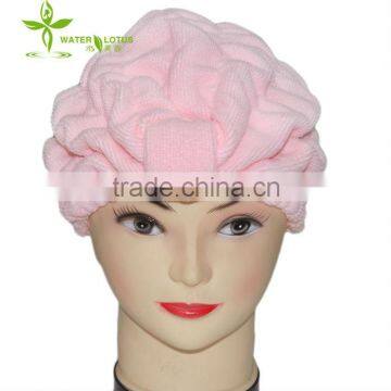 Microfiber hair drying towel turban/solid color hair turban