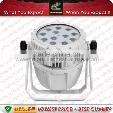 12 PCS 8W RGBW 4 IN 1 LED Waterproof Fitting White Housing DMX 512 Stage Par Light