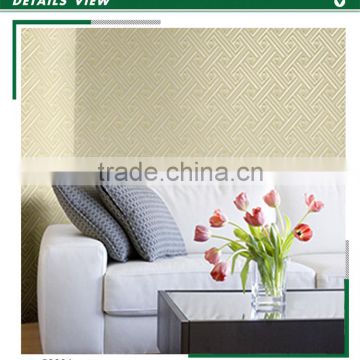 low price embossed vinyl coated wallpaper, retro cube wall mural for hotel , fancy wallcovering ideas