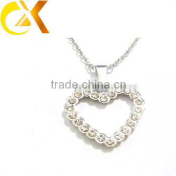 Manufacturer 316L Stainless Steel Jewelry Heart Shape Crystal Pendants for women