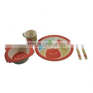 Eco-friendly kids dinnerware set- crab design