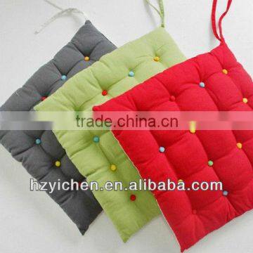 Square Foam Chair pad/ Box cushion with colorful buttons/ tatami