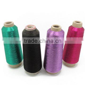 Jingxin MS type 1/100" metallic embroidery polyester thread navy red