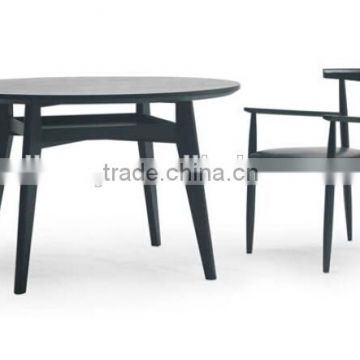 Modern solid wood round dining table (E-30)