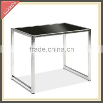 Tempered Glass Side Table with Chrome Frame CGS004