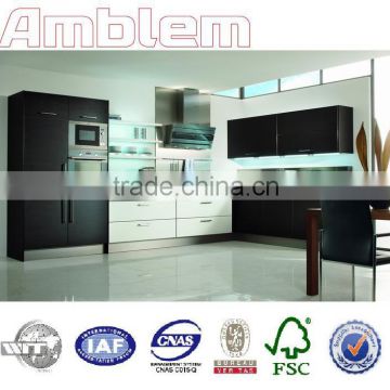 Amblem modern natural black solid wood kitchen cabinets(1 year warranty)