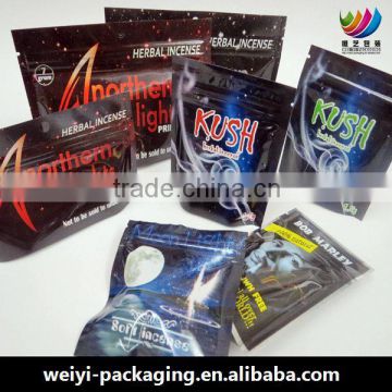 Gravure printing scooby snax herbal incense bags 4g