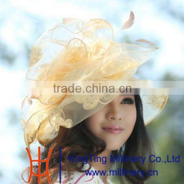 fancy ladies organza hats for patry