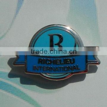 Badge clip safety pin custom cheap silver lapel pins