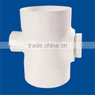 PVC-U Fabricated Drainage Fittings: Reducing Sanitary Tee with Cleanout