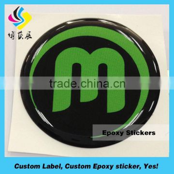Funny popular design epoxy environmental plastic dome sticker
