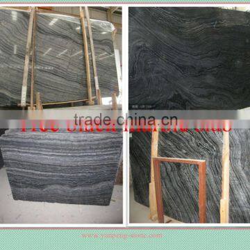 Tree black marble slab