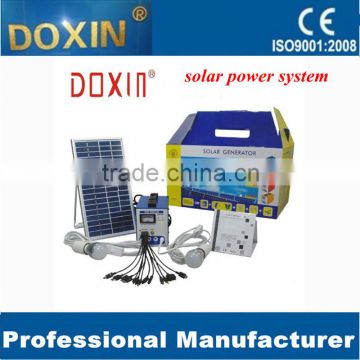 2013 new products rechargeable mini portable power supply solar power generator for home use