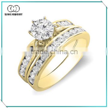 Manufacturing 14k gold plated inlay wedding ring