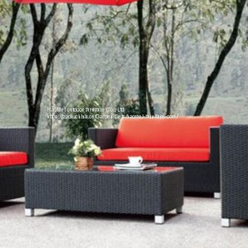 Outdoor Sofa Set Double Seat Alu Frame 10cm Cushion Axvision Fabric Garden