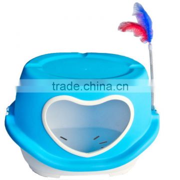 plastic cat house dog cage with the hear shape hole