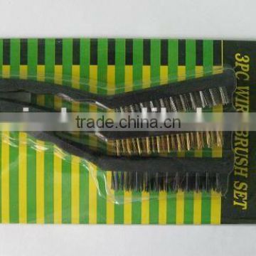3 pc/ plastic handle wire brush