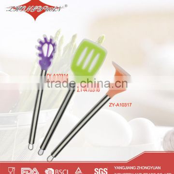 Cooking tools silicone kitchen utensils with stainless steel handle
