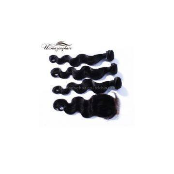 Indian virgin hair 3 bundles Body Wave with 3.5\