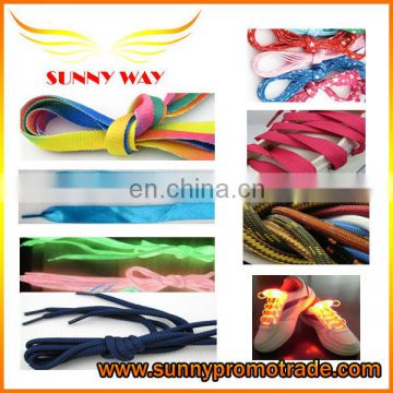 custom shoelace combination color round shoelace for sale